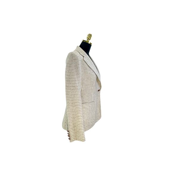 Evan Picone 100% Wool Houndstooth Blazer - Classic Style - Picture 3 of 10